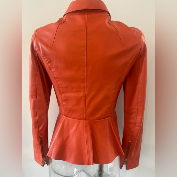 Danier  Burnt Orange Leather Jacket - Picture 6 of 8